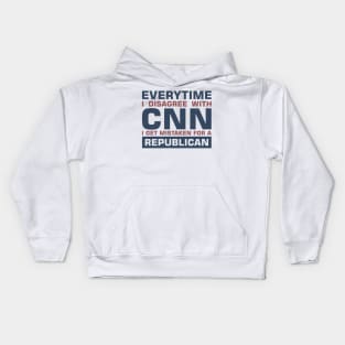 Everytime I Disagree With CNN I Get Mistaken for a Republican Kids Hoodie